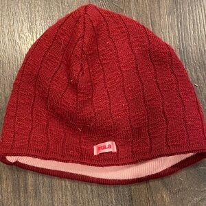 Bula Red Knit Kids Beanie 2:10 wool blend